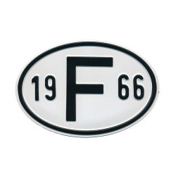 Plaque pays pare-chocs 19 F 66