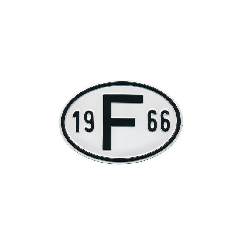 Plaque pays pare-chocs 19 F 66