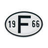 Plaque pays pare-chocs 19 F 66