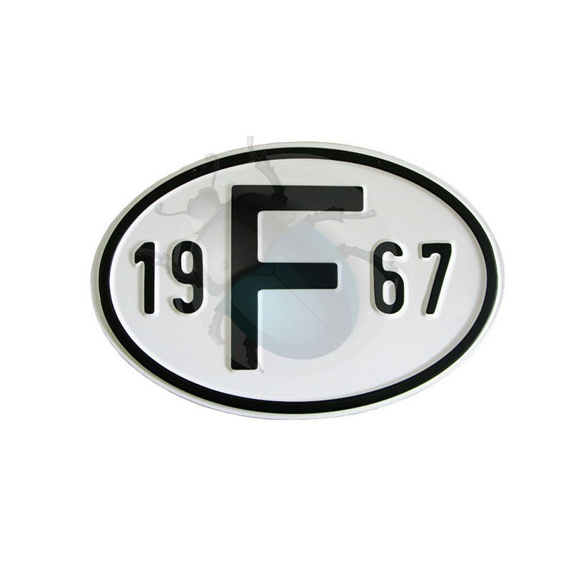 Plaque pays pare-chocs 19 F 67