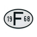 Plaque pays pare-chocs 19 F 68