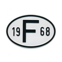 Plaque pays pare-chocs 19 F 68