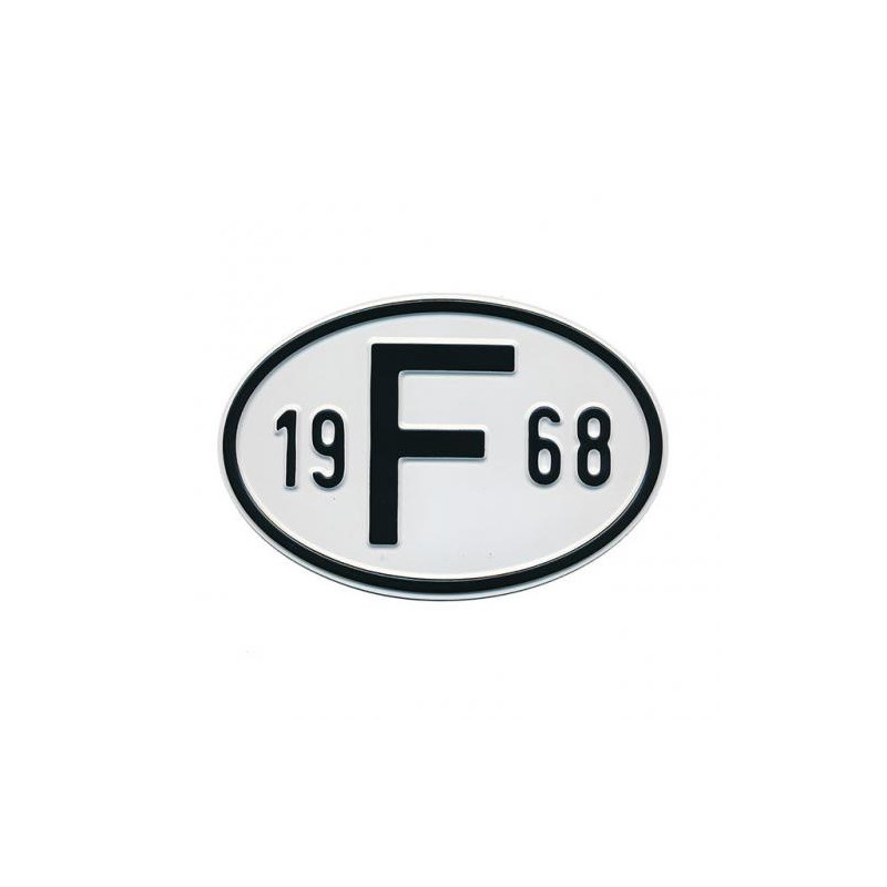 Plaque pays pare-chocs 19 F 68