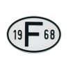 Plaque pays pare-chocs 19 F 68