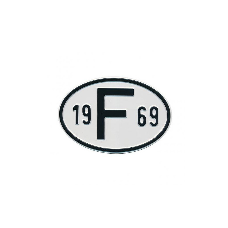 Plaque pays pare-chocs 19 F 69