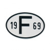 Plaque pays pare-chocs 19 F 69