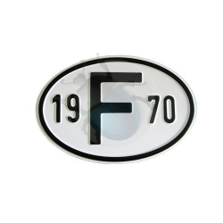 Plaque pays pare-chocs 19 F 70