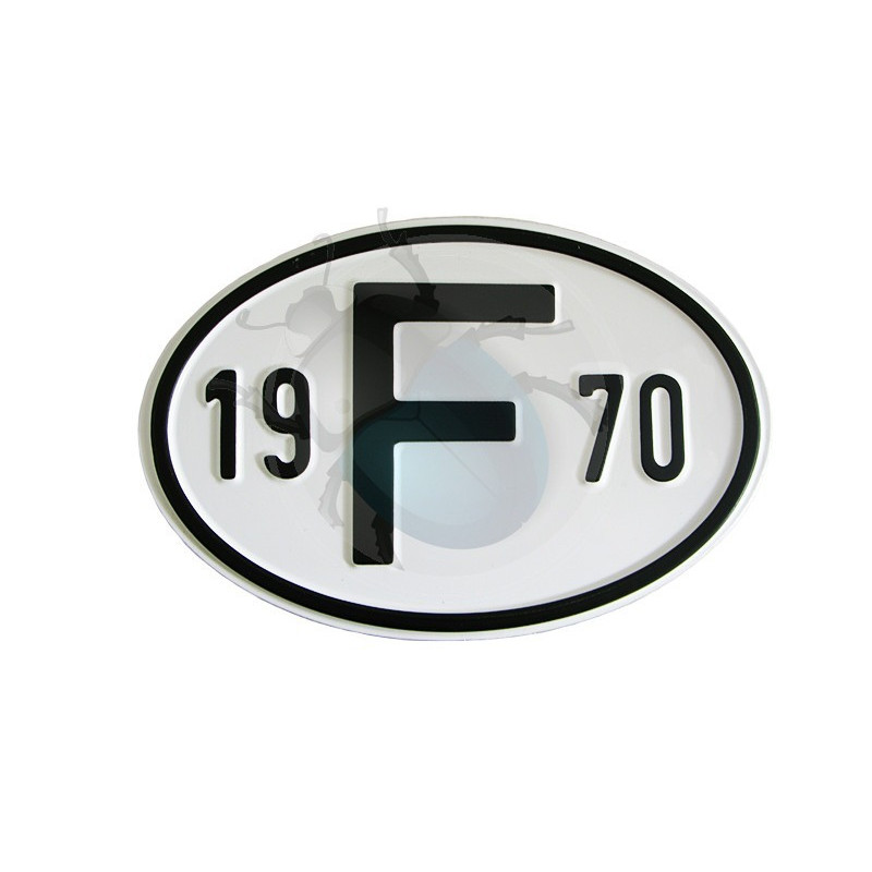 Plaque pays pare-chocs 19 F 70