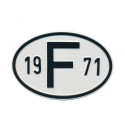 Plaque pays pare-chocs 19 F 71