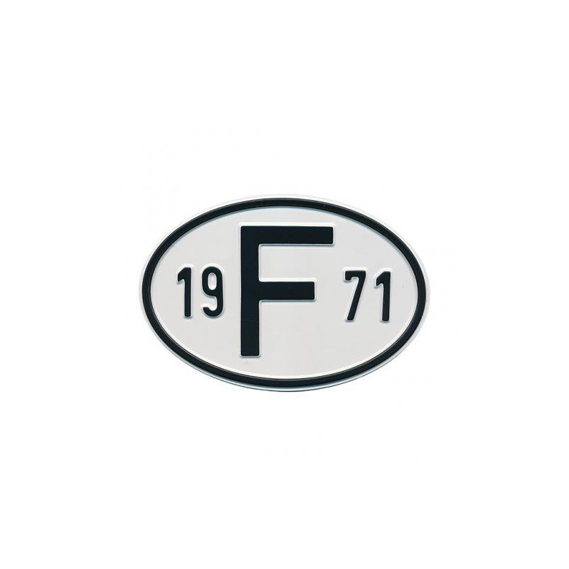 Plaque pays pare-chocs 19 F 71