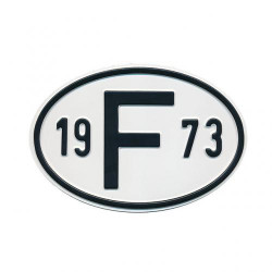 Plaque pays pare-chocs 19 F 73