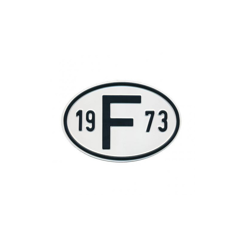 Plaque pays pare-chocs 19 F 73