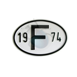 Plaque pays pare-chocs 19 F 74