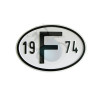 Plaque pays pare-chocs 19 F 74