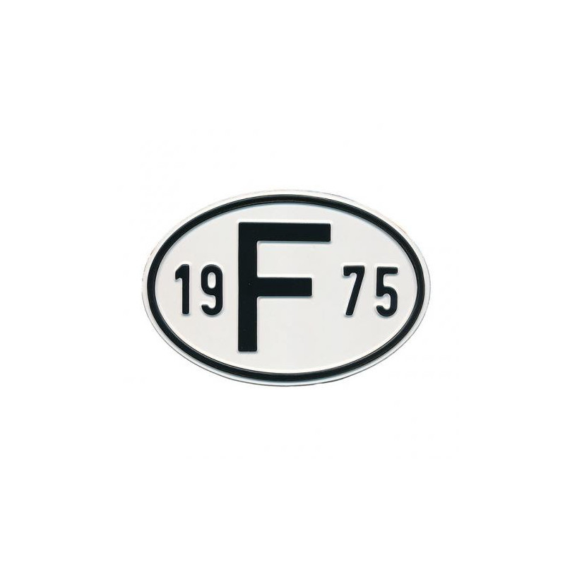 Plaque pays pare-chocs 19 F 75