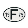 Plaque pays pare-chocs 19 F 75