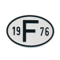 Plaque pays pare-chocs 19 F 76