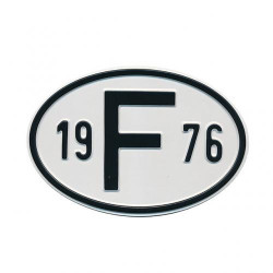 Plaque pays pare-chocs 19 F 76