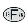 Plaque pays pare-chocs 19 F 76
