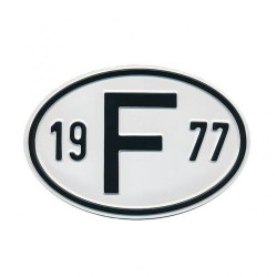 Plaque pays pare-chocs 19 F 77