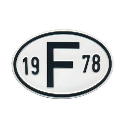Plaque pays pare-chocs 19 F 78
