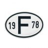 Plaque pays pare-chocs 19 F 78