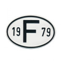 Plaque pays pare-chocs 19 F 79