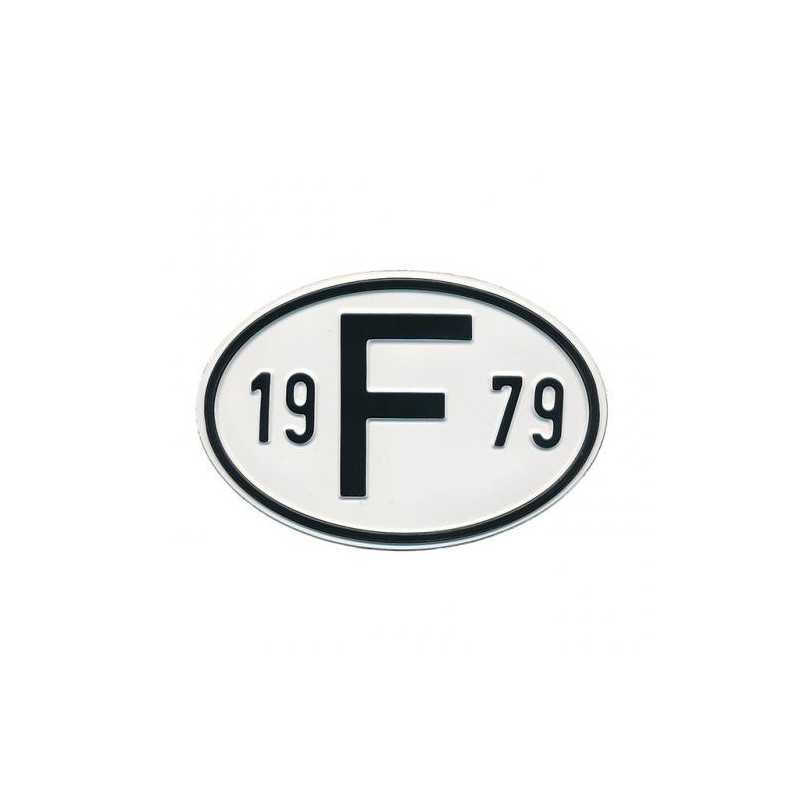Plaque pays pare-chocs 19 F 79