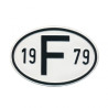 Plaque pays pare-chocs 19 F 79
