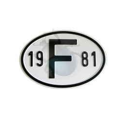 Plaque pays pare-chocs 19 F 81