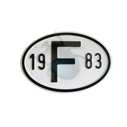 Plaque pays pare-chocs 19 F 83