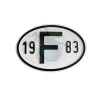 Plaque pays pare-chocs 19 F 83