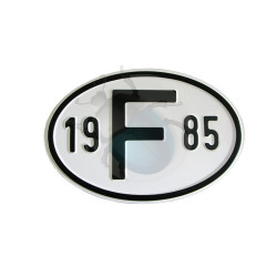 Plaque pays pare-chocs 19 F 84