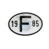 Plaque pays pare-chocs 19 F 84