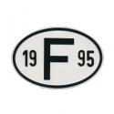 Plaque pays pare-chocs 19 F 95