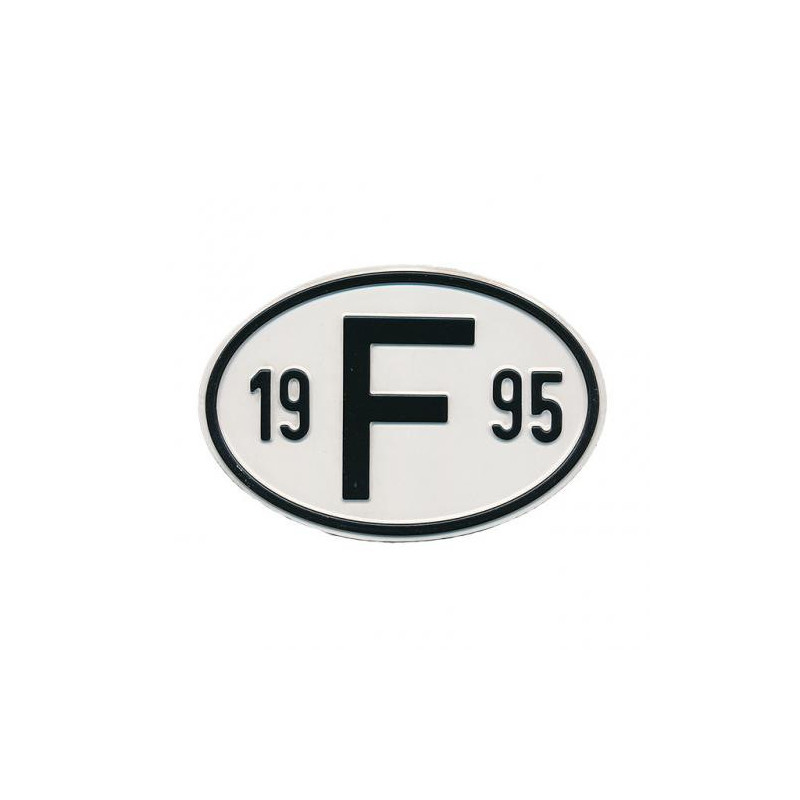 Plaque pays pare-chocs 19 F 95