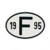Plaque pays pare-chocs 19 F 95
