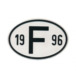 Plaque pays pare-chocs 19 F 96