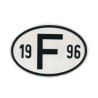 Plaque pays pare-chocs 19 F 96