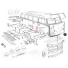 Tôle extérieure montant de porte battante avant droite Combi Split