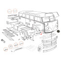 Plancher cabine gauche Combi Split jusqu\'en 1967 Auto Craft