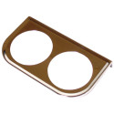 Support de manomètre 52mm sous tableau de bord 2 trous chromé