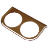 Support de manomètre 52mm sous tableau de bord 2 trous noir