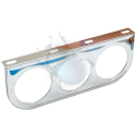 Support de manomètre 52mm sous tableau de bord 3 trous noir